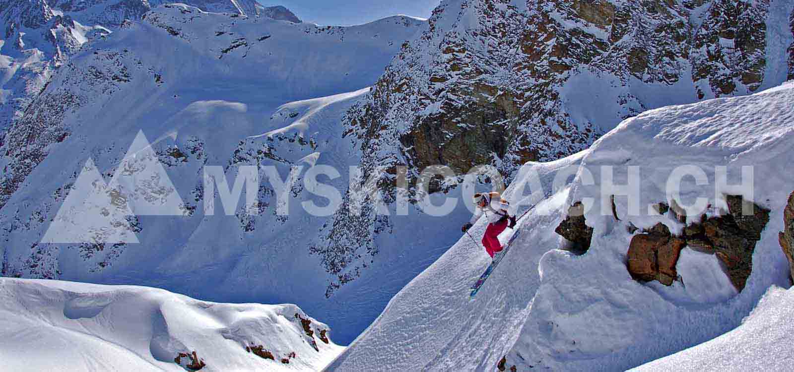 Freeride Adulte Avancé - Cours de ski privé - Technique du ski hors piste