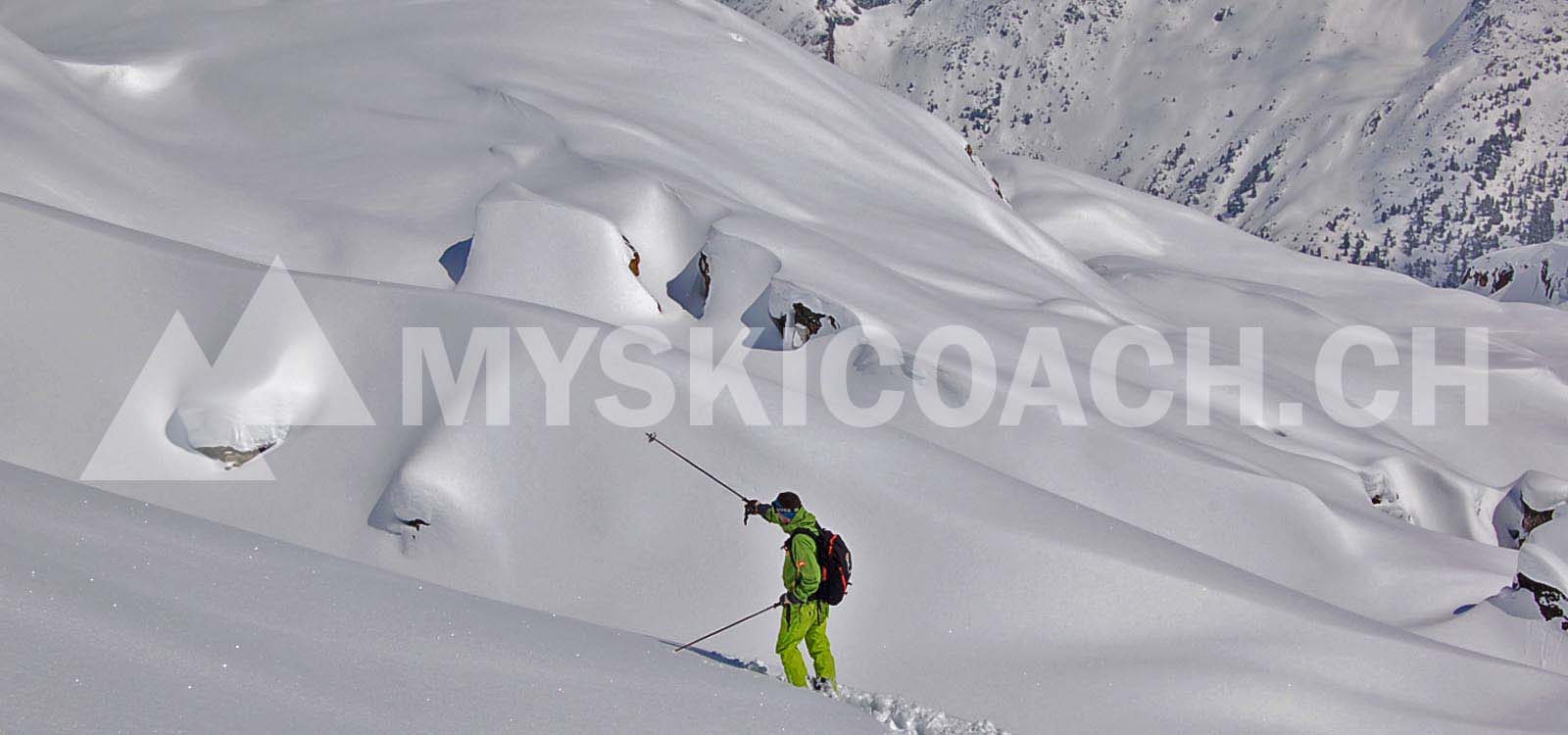 FORMATION FREERIDE ¦ cours prive freeride hors piste adulte ¦ MySkiCoach.ch